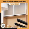 Landical 8 Sets 4 ft Long Plastic Sliding Cabinet Door