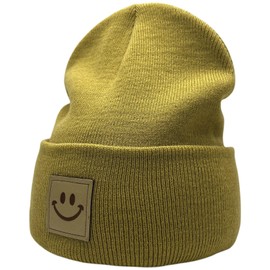 55cube Knit Cuffed Beanie for Women & Men - Stay Warm and Stylish All Season Honey Yellow Beanie