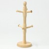 AQS International Kitchen Wooden 6 Cup Mugtree and Paper Towel
