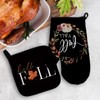Mingnei Hello Fall Pumpkin Oven Mitts and Pot Holders Sets,