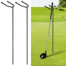 TOBWOLF 2PCS U-Shaped Golf Club Holder, Keeps Your Clubs Clean, Dry & Visible, Detachable Metal Golf Club Stand, Made of Durable Metal, Golf Club Holder Rack, Easy to Carry, Protects Your Clubs Bag