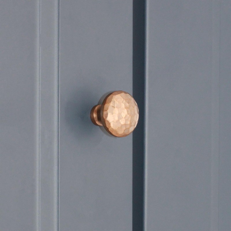 Infinity Decor Antique Hammered Pattern Mushroom Cupboard Knob 38mm Pull