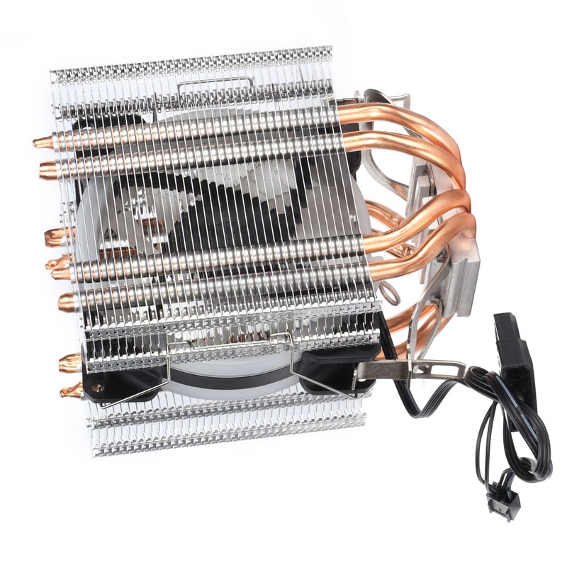 CPU Air Cooler Dual Tower 4 Heatpipes LED Light CPU