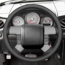 MEWANT Steering Wheel Cover Compatible with Ford F150 F250 F350 2004-2008 Hand-Stitched Steering Wheel Wrap