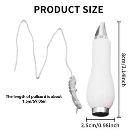 BRDTKUGV Bathroom Light Pull Cord Handle, Bathroom Pull Cord Light Switch, Bathroom Light Pull Cord, White Bathroom Light Pull Cord, with 150 cm Light Pull Cord Extension, for Bathroom, Room, Blinds