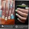 Healeved 5pcs Dark Nail Stickers for Women Unique Sensor Design
