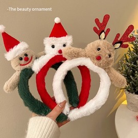Lovely Mink Elk Christmas Headband for Women - Autumn/Winter Hair Accessory (lf1265) Free Size / Option NO.4 5ea