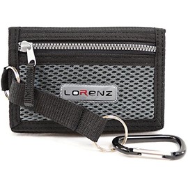 Mens/Boys/Childrens Canvas Style Ripper Wallet with Belt Clip - Black