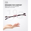 TERAISE Rimless reading glasses for women Comfortable Lightweight Frameless Reader