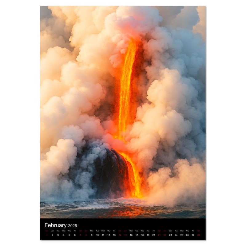 Volcanic Spectacle (Wall Calendar 2026 DIN A3 Portrait), CALVENDO 12