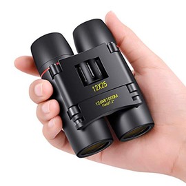 POLDR Small Pocket  12X25  Binoculars Compact Adults, Mini Kids Binoculars Boys for Bird Watching, Concert Theater Opera