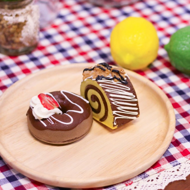Fuji Boeki Wooden Round Dish (M) x 3 Piece Set,