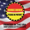 Super Vibrant, 6inch Rookie Driver Sticker for Student Drivers. Bold