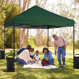 Rehoyee Sand Bags for Canopy Legs (120 LBS) Empty Sandbags for Weight, Canopy Tent Weights Set of 4 Heavy Duty 1680D Pop Up Tent Weights Bags, Black