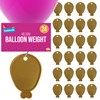 SOL SOL 24pk Helium Balloon Weights - Gold Plastic Party