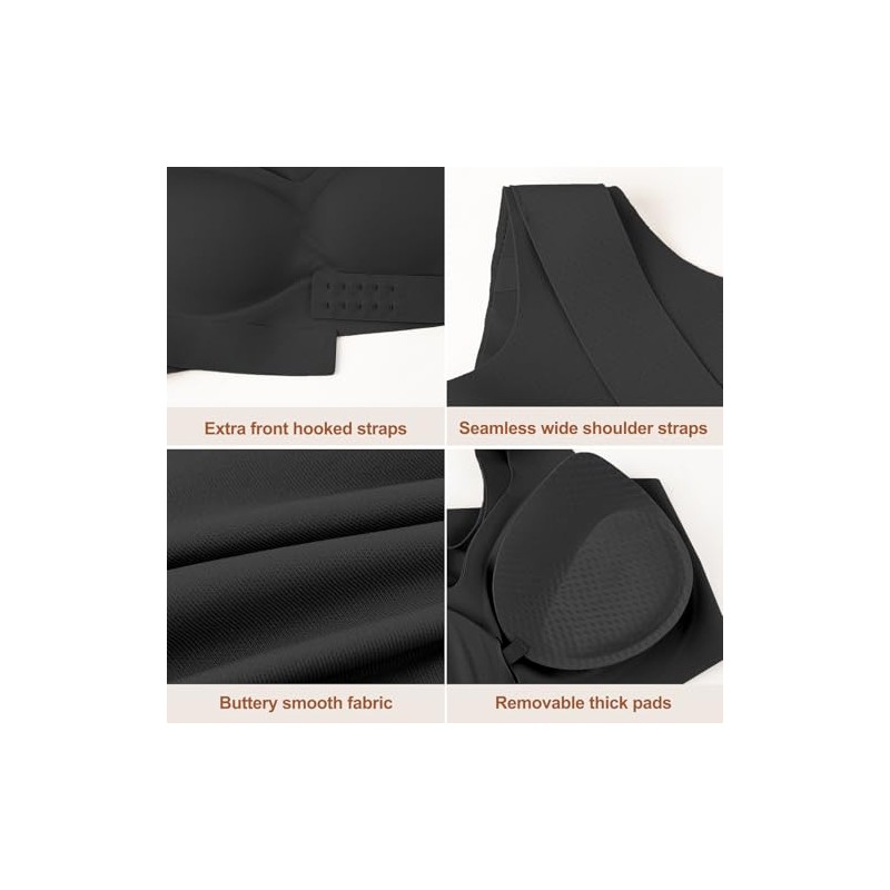 Starmiss Posture Bra for Women Wireless Push Up Bralette Full