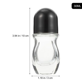 minkissy Glass Empty Roller Bottles for Essential Oils Perfume, Antiperspirant Roll On Bottles Containers Leak Proof Roller Ball Container Glass 30ML 4Pcs
