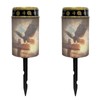 Luarisgur Solar Lights for Cemetery Cross Eagle Grave Decorations Flameless