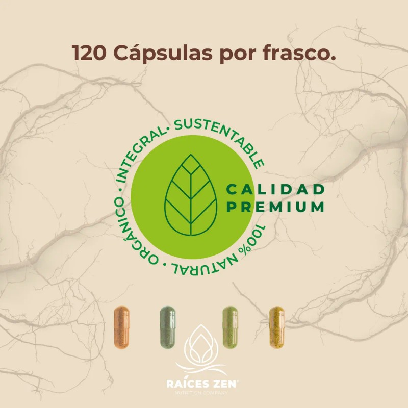 Quercetina Vitamina C Bromelina 120 Cápsulas Raíces Zen Super Premium