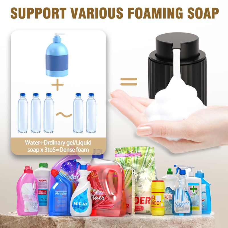 Ceramic Foaming Soap Dispenser, 12 oz Bathroom Foam Hand Soap