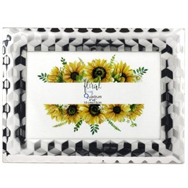 IZY | Portarretratos Hexagonos 4x6, Marco Elegante y de Alta Calidad, Plateado