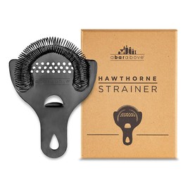 A Bar Above Black Hawthorne Strainer Cocktail, Bar Strainer Cocktail, with High-Density Spring, Mirrored Drink Strainer, Cocktail Strainer, for Boston Shakers and Mixing Glasses