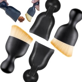 JZEOCKO 2 Packs Car Interior Detailing Brush with Shovel Set - Stocking Stuffers, Reusable Cleaning Brush with Soft Bristles for Dashboard, Skylight,Keyboard and Leather, Makeup Brush