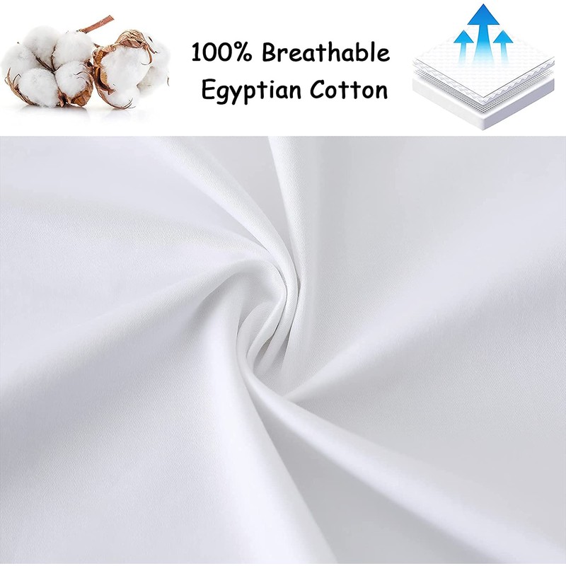 100% Egyptian Cotton Fitted Sheet, 400 Thread Count 30cm Deep