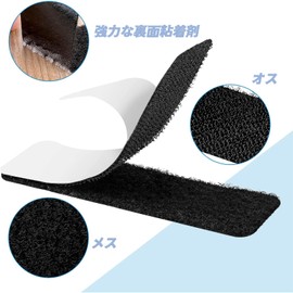 MAEXUS Velcro Double Sided Tape, Velcro Tape (Set of 30) Velcro Tape with Double Sided Tape, Strong, 1.2 x 3.9 inches (3 x 10 cm), Thick Rough Surface, Delicate and Shedding, Highly Resistant to