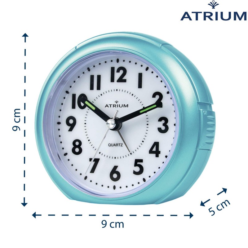 Atrium Wecker Analog Quarz ohne Ticken mit Licht und Snooze
