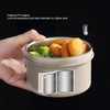 Insulated Food Container Beige 316 Stainless Steel Round Sealed Leak