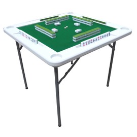 Uniware 36(L) x 29.5(H) Inch Gaming Table Domino Table Mahjong Game Pocker Table, Portable Folding Gaming Table, with Cup and Coin Holders