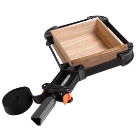 CODIRATO Frame tensioner band tensioner with 4 jaws, aluminium angle tensioner with 4 m nylon strap, corner tensioner, corner clamp, band clamp for picture frames, drawer