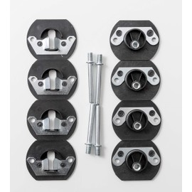 4 Pcs Black 70mm Sofa Connectors with Metal Connectors Hook Set