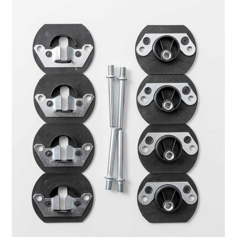 4 Pcs Black 70mm Sofa Connectors with Metal Connectors Hook