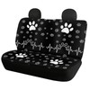 ZIATUBLES Dog Paws Print Car Seat Covers Full Set, Auto