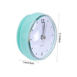 Mobestech 1Pc Bathroom Wall Clock with Suction Cup Silent Fog Design for Kitchen and Shower Easy to Read Dial Safe Material for Smooth Surfaces Random Color