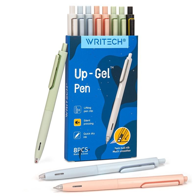 WRITECH Gel Pens Fine Point 0.5mm No Smear & Smudge