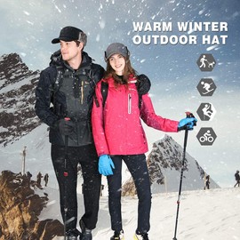 Comhats Winter Wool Baseball Cap Earflap Hat Faux Fur Ear Flap Hat for Men Fitted Hat Hunting Dark Grey Medium Unisex