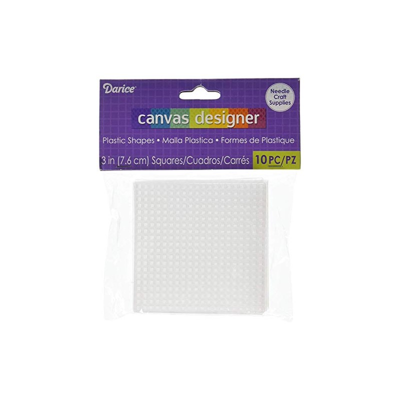 Darice 33018 Square Plastic Canvas, Clear, 16 x 12 x