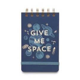 Designworks Ink Vintage Style Spiral Notepad 3.5" x 5.75" Aesthetic Desk Accessories & Funny Office Supplies for School, Office & Small Business - Give Me Space