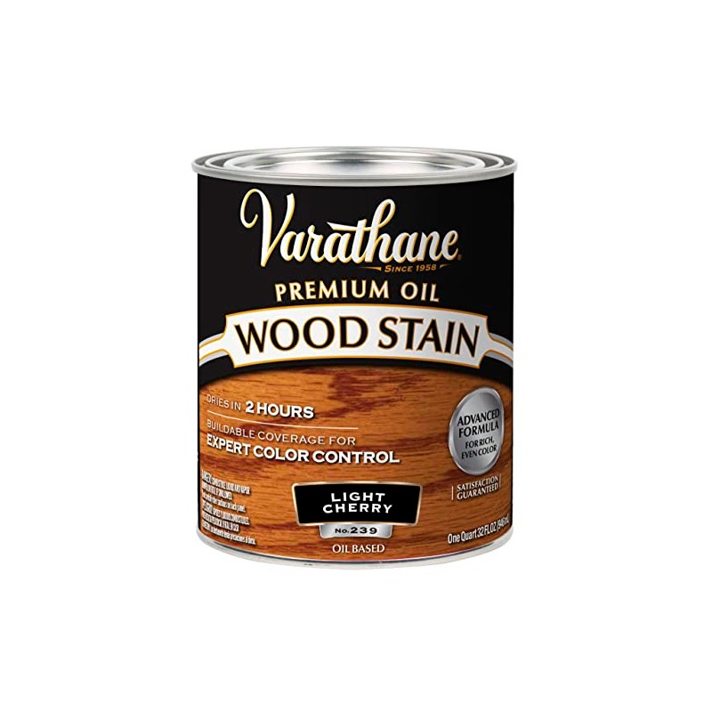 Rust-Oleum Varathane 211720H Premium Wood Stain, Quart, Light Cherry
