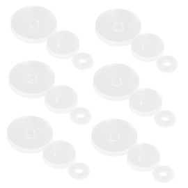 jojofuny 30Pcs Clear Earring Stabilizer Discs Soft Earring Backs for Droopy Ears Comfortable No Pull Piercing Support Flying Saucer Shape Prevents Earring Sinking Suitable