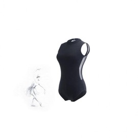 LuminaD Ballet Side Leotard Practice Dance Jumpsuit Option 1 Black/Option 2 L