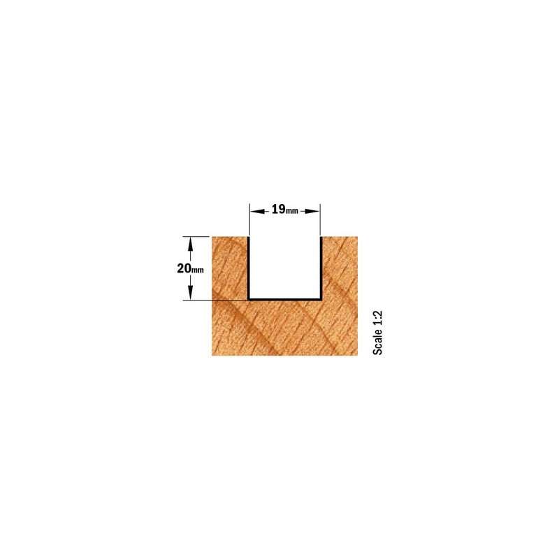 CMT Orange Tools 911,190.11-fresa HM S D Straight 8 20
