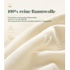 FANSU Round Fitted Sheet 220 x 220, 100% Cotton Flat