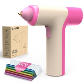 Cordless Hot Glue Gun, Auto Dispensing 15s Heating Fast Craft Glue Gun with 30 Pc Premium Mini Glue Stick, Automatic-Safety-Power-Off, Type-C Rechargeable Glue Gun for DIY Crafts, School, Home Repairs