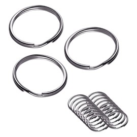 Split Key Rings 20mm Steel Round Flat Key Chains Key Ring Hoop for Car Home Keys Organization Arts & Crafts Lanyards Keys Pack of 20.