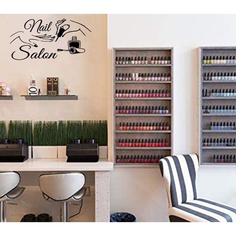 ADECALS Nail Salon Wall Sticker Removeable Quote Vinyl Wall Art