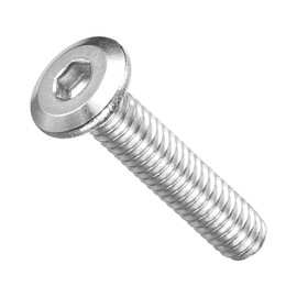 METALLIXITY Flat Head Hex Socket Cap Screws Bolts(1/4"-20x1-1/4") 25Pcs, 304 Stainless Steel Hex Socket Furniture Bolts Countersunk Screws - for Furniture Woodworking Project, Silver Tone